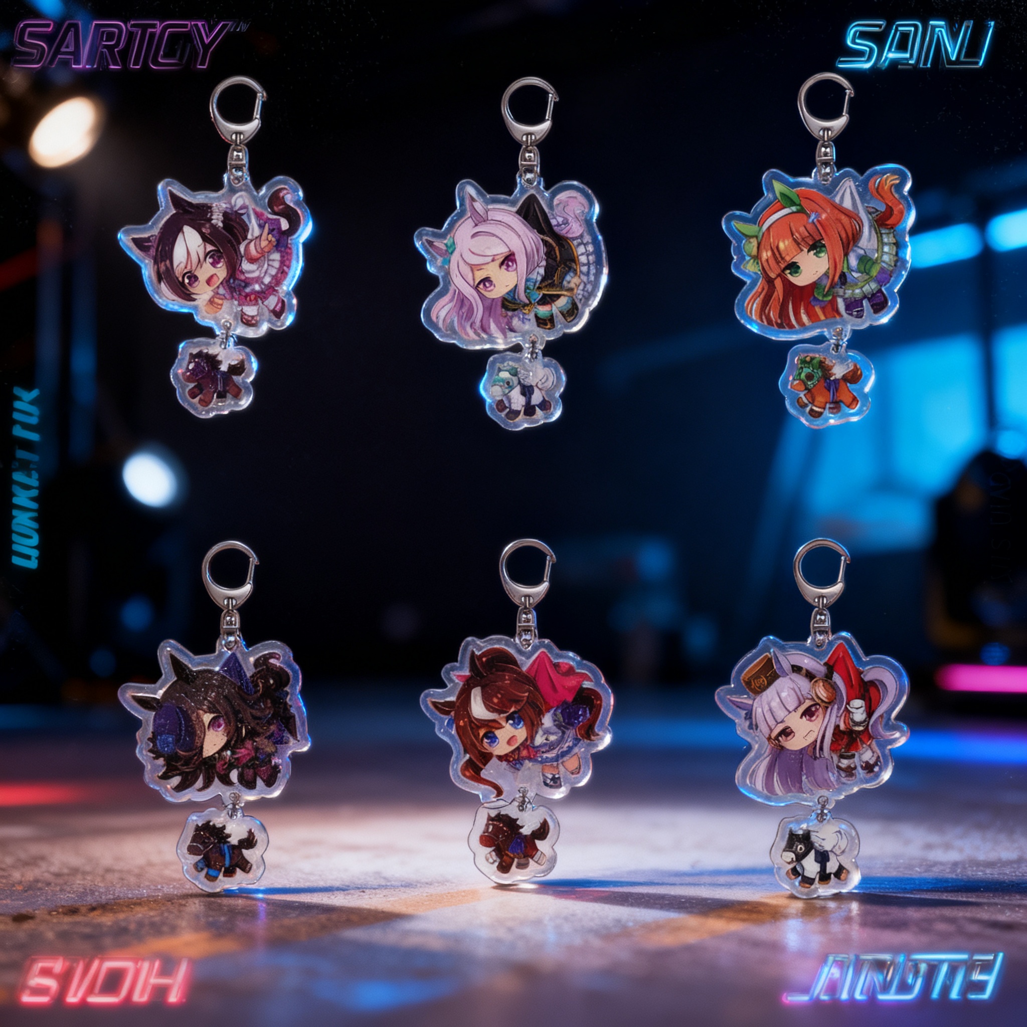 Men Keychain Accessories - Anime Umamusume Pretty Derby Acrylic Keychain