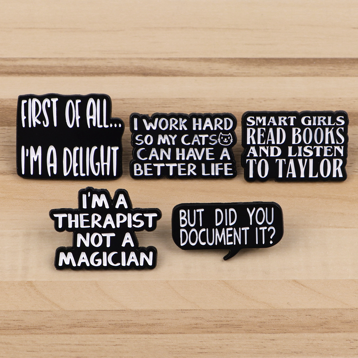 Men'S Accessories Quotes - Satirical Quotes Enamel Pin Badges on