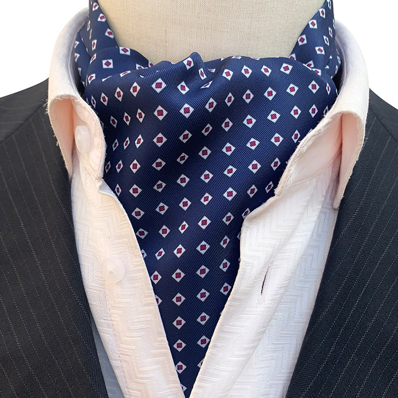 Men Accessories For Wedding - Elegant Polyester Jacquard Woven Mens Ascot