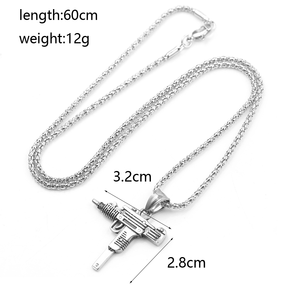 Punk Uzi Pistol Machine Gun Ne - Men Accessories Pendant avis et prix