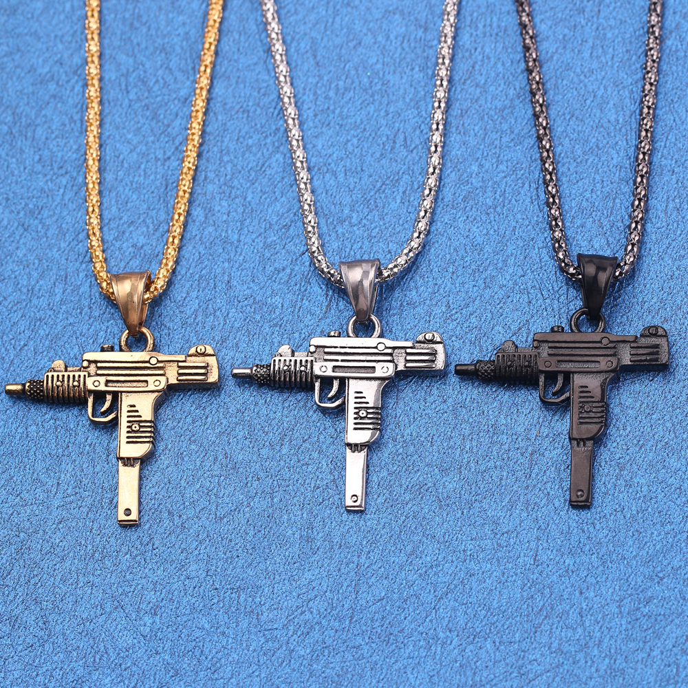 Punk Uzi Pistol Machine Gun Ne - Men Accessories Pendant avis et prix