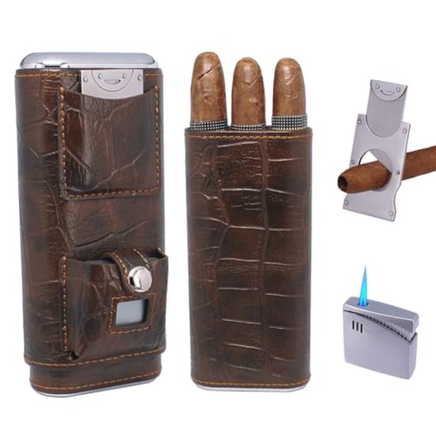 Luxury 3 Holder Classy Black B - Cigar Cutter Set avis et prix