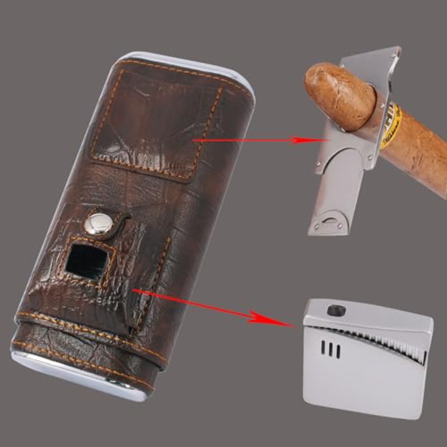 Luxury 3 Holder Classy Black B - Cigar Cutter Set avis et prix