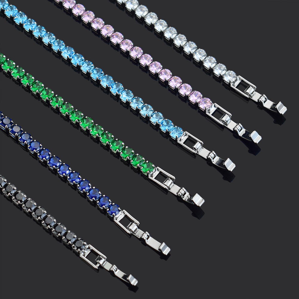 4mm Micro-inlaid Zircon Tennis - Men'S Accessories Jewelry Bracelet avis et prix