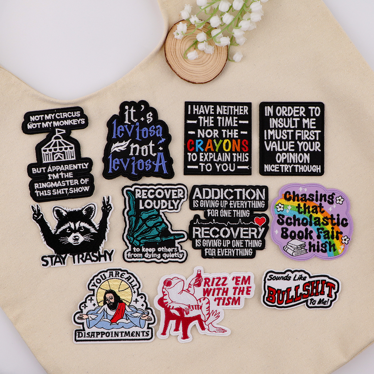 Quotes Patches On Clothes Funn - Men'S Accessories Quotes avis et prix