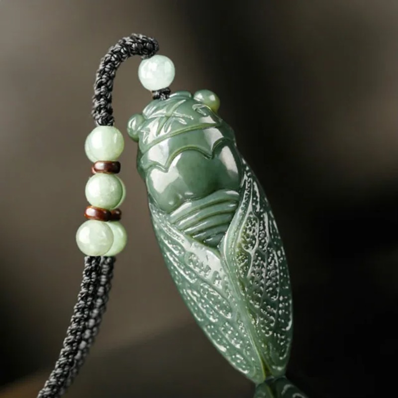 Natural Hetian Jade Cicada Pen - Men Accessories For Hand avis et prix