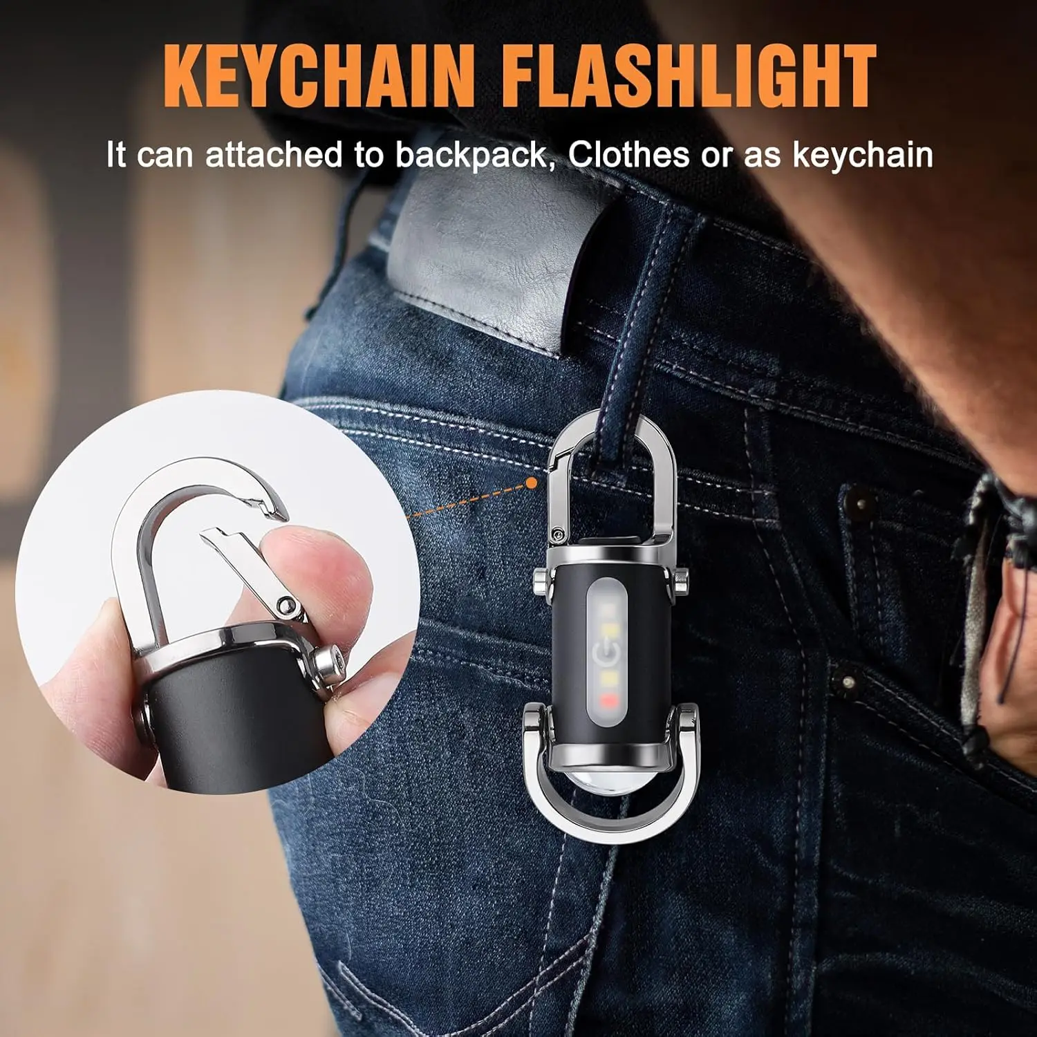 Mini Keychain Flashlight Recha - Men Keychain Accessories avis et prix