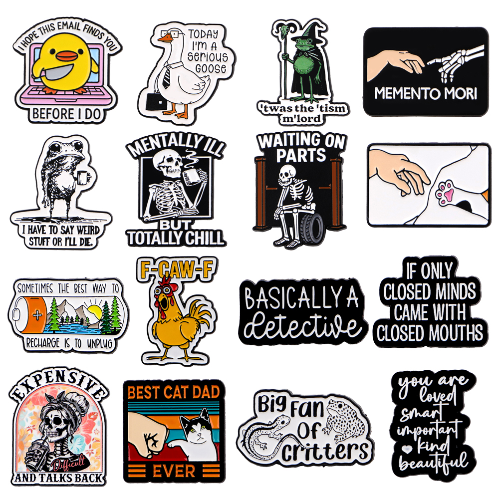 Memento Mori Quotes Brooches f - Men'S Accessories Quotes avis et prix
