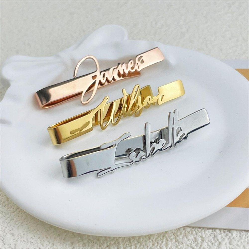 Personalized Tie Clip Custom N - Men Accessories Name avis et prix