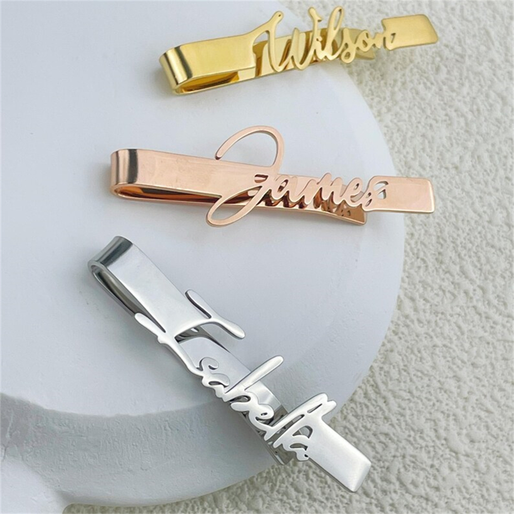 Personalized Tie Clip Custom N - Men Accessories Name avis et prix