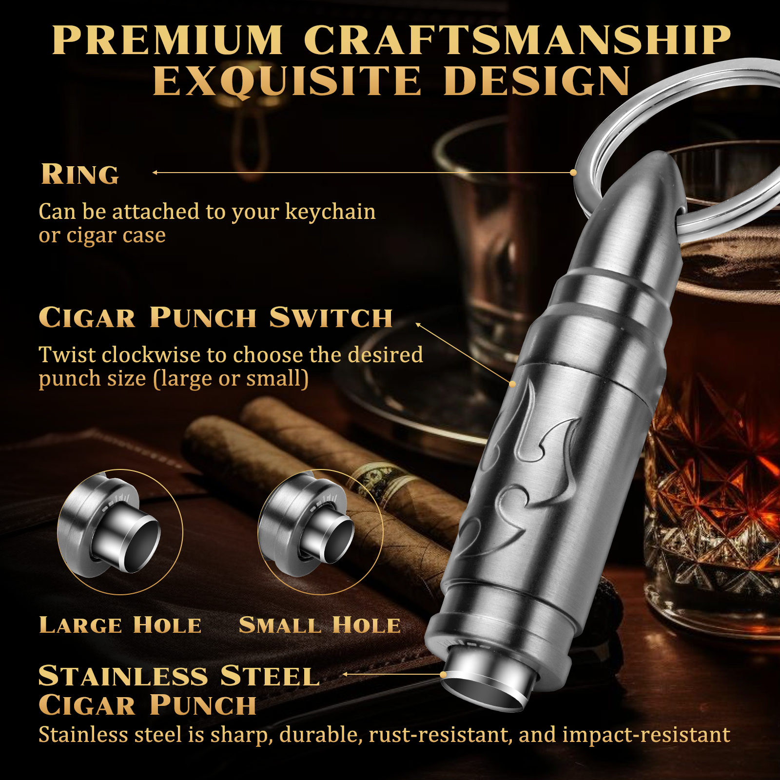Cigar Punch Cutter Cigar Punch - Cigar Cutter Set avis et prix