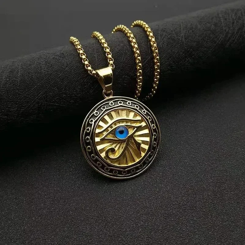 1pcs Eye of Horus Round Coin N - Men'S Accessories Jewelry Egypt avis et prix