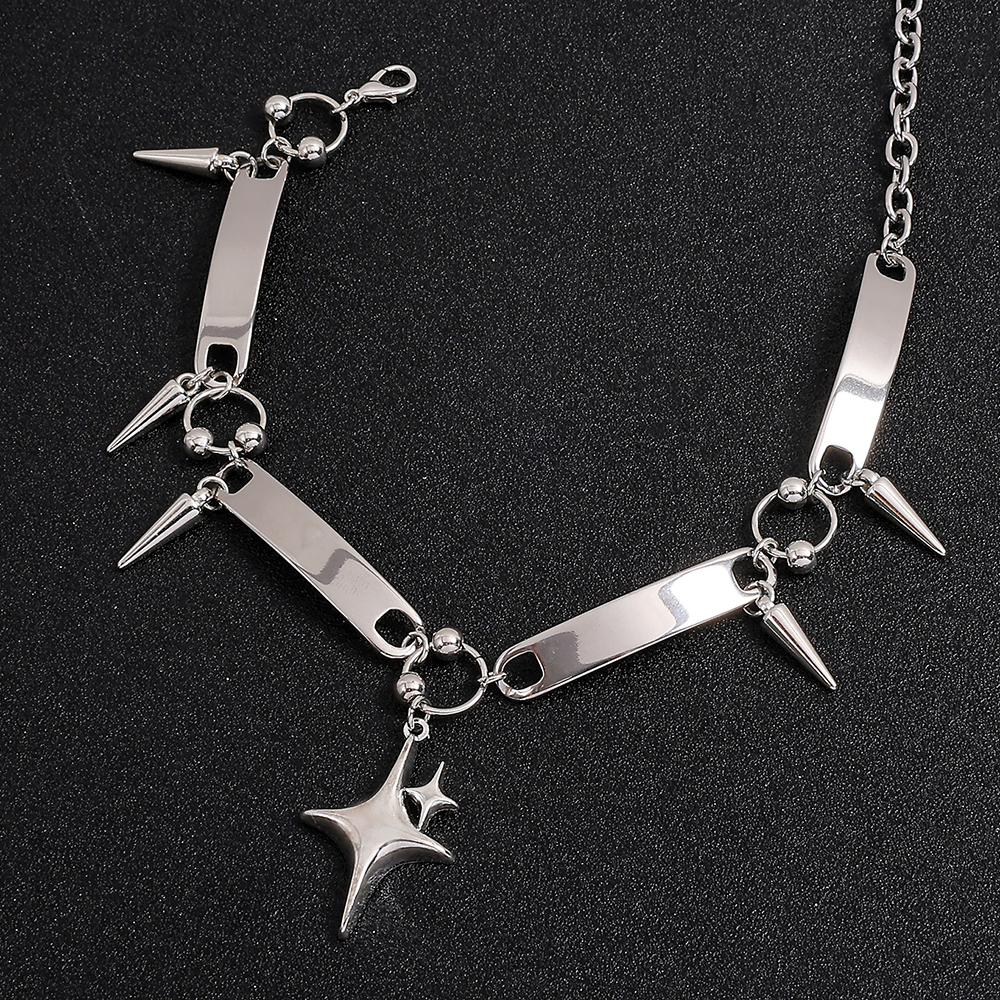 Punk Style Silver Spiked Star  - Men Accessories Pendant avis et prix
