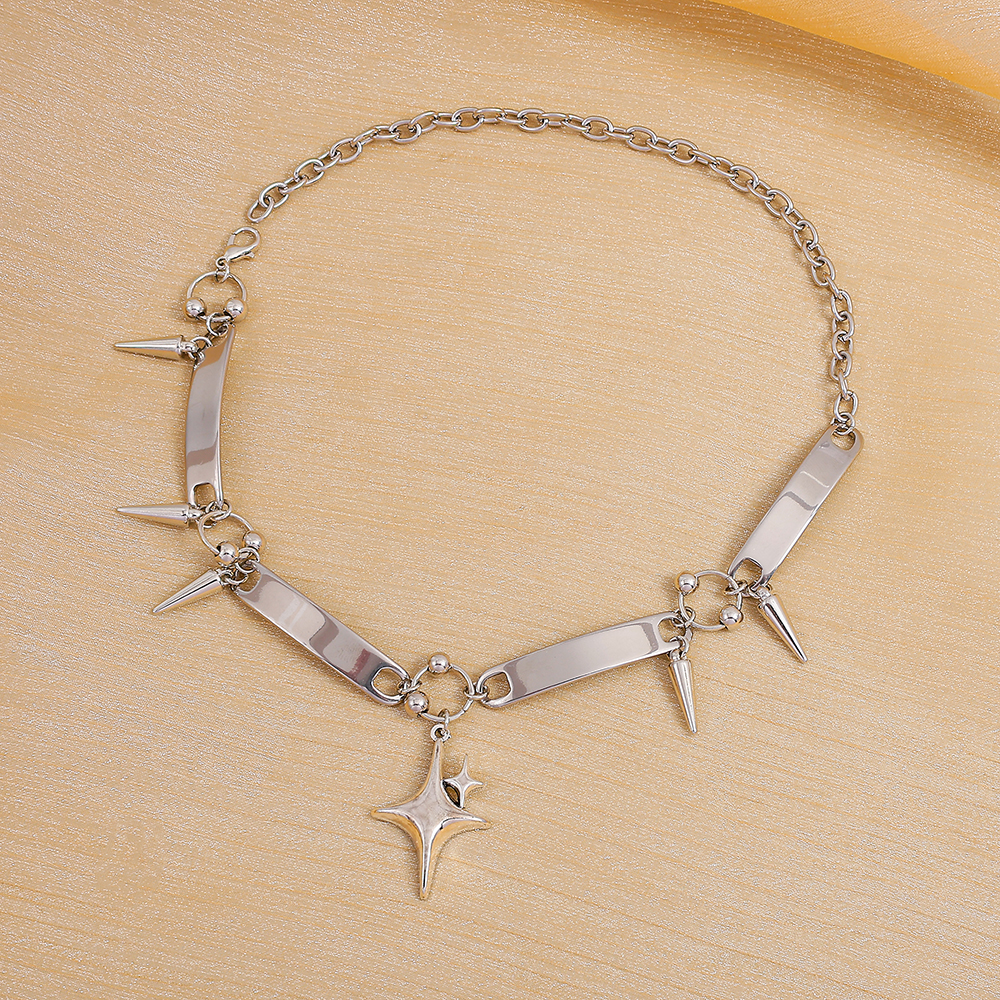 Punk Style Silver Spiked Star  - Men Accessories Pendant avis et prix