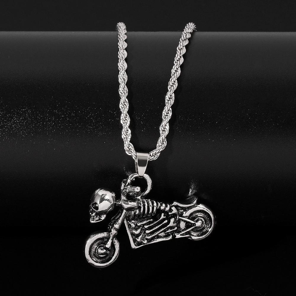 Retro Hip Hop Skeleton Motorcy - Men Accessories Pendant avis et prix