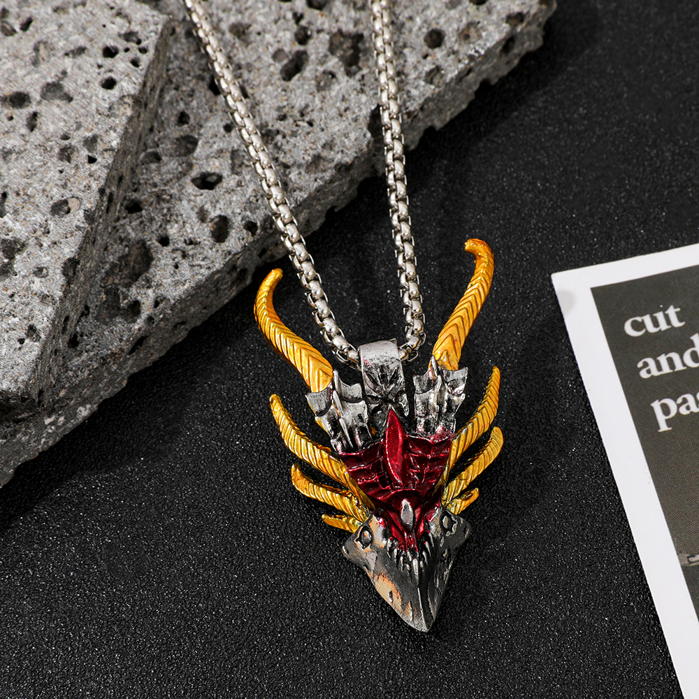 Retro Hip-Hop Evil Dragon Head - Men Accessories Pendant avis et prix
