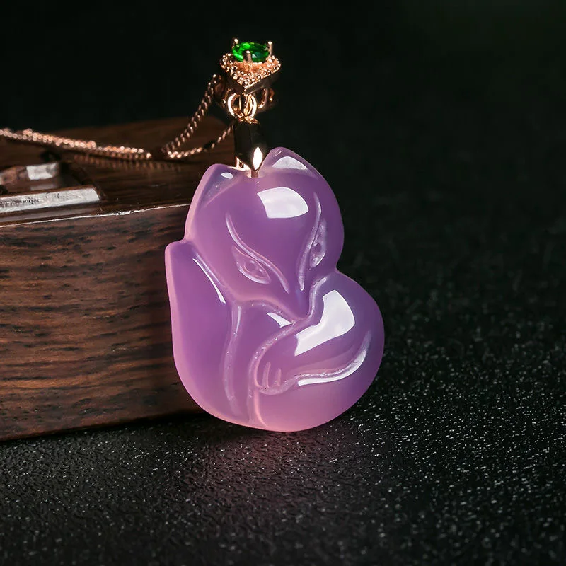 Natural Purple Agate Fox Penda - Men Accessories For Hand avis et prix