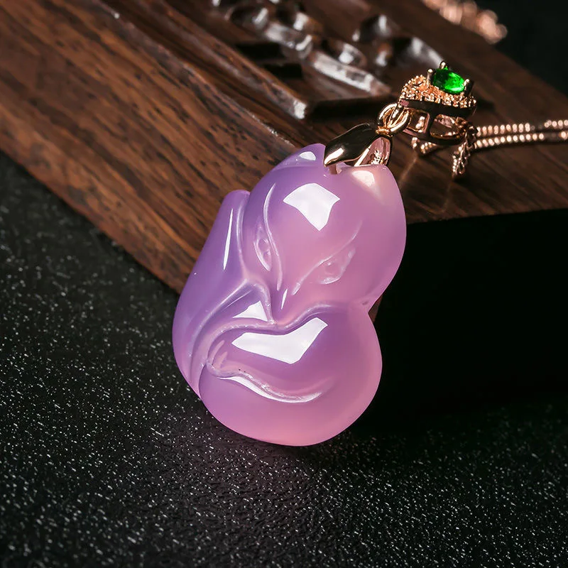 Natural Purple Agate Fox Penda - Men Accessories For Hand avis et prix