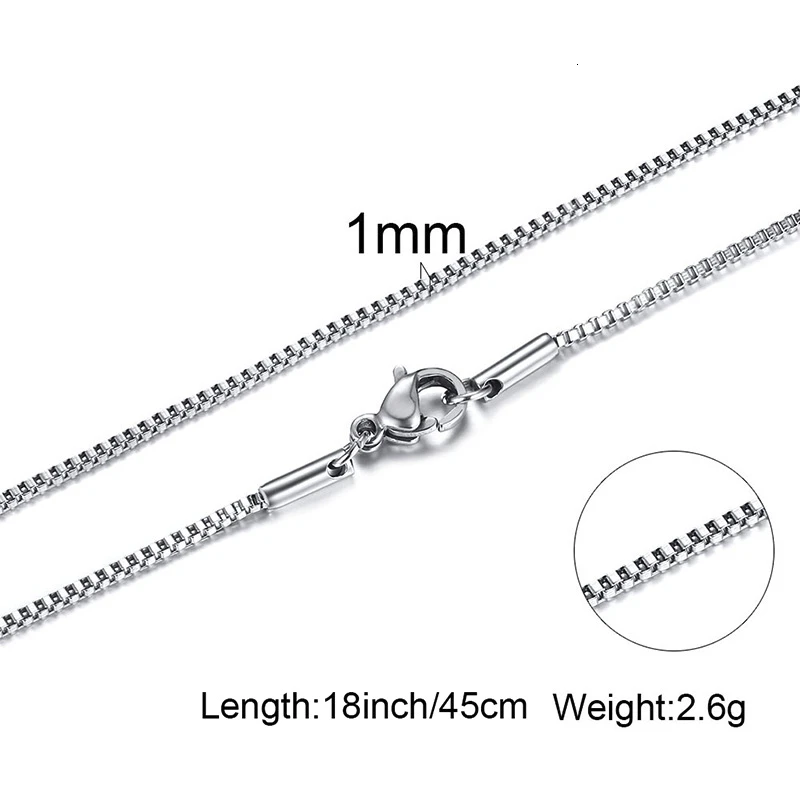 Mens Thin Box Chain Necklace,1 - Men Accessories Gift Box avis et prix