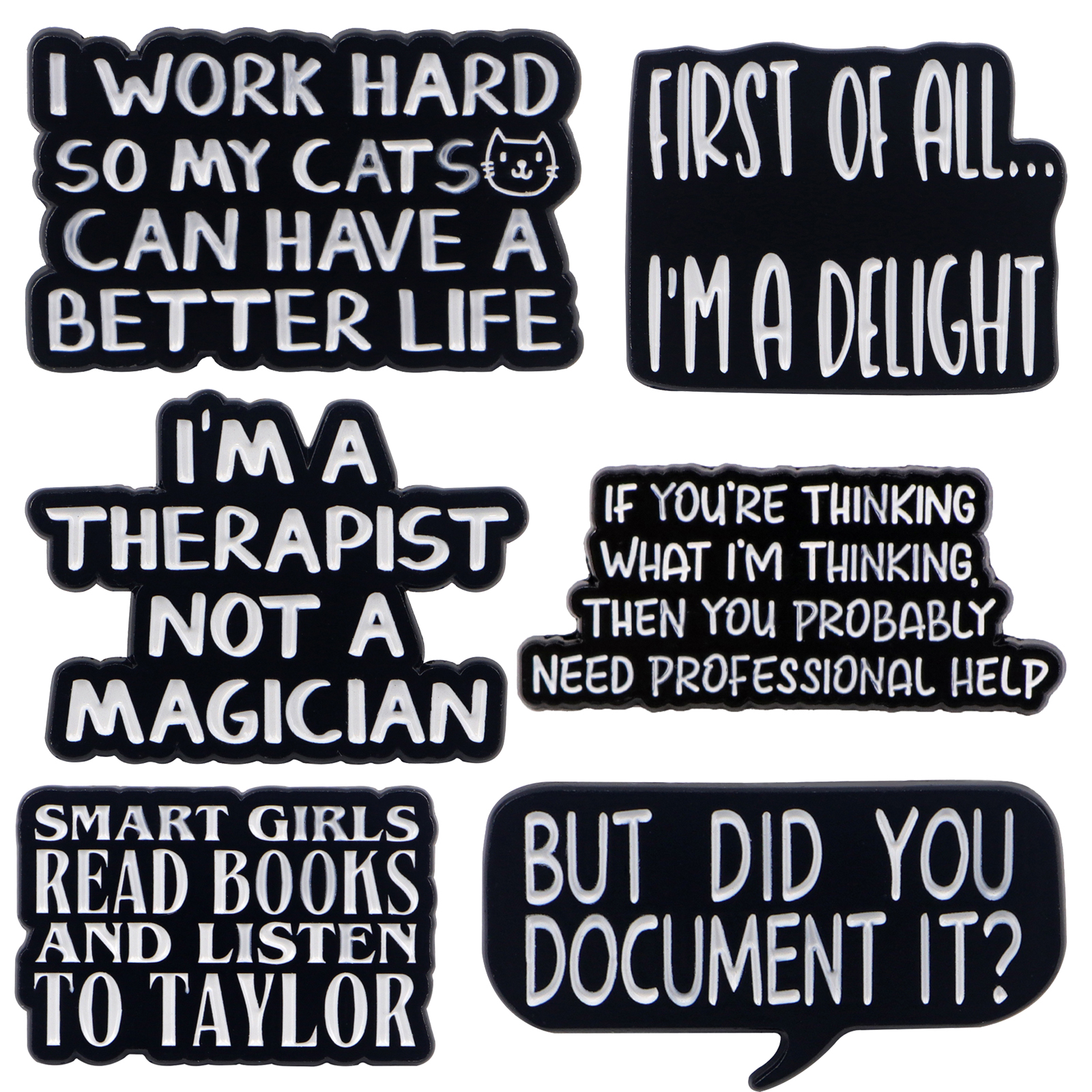 Satirical Quotes Enamel Pin Ba - Men'S Accessories Quotes avis et prix