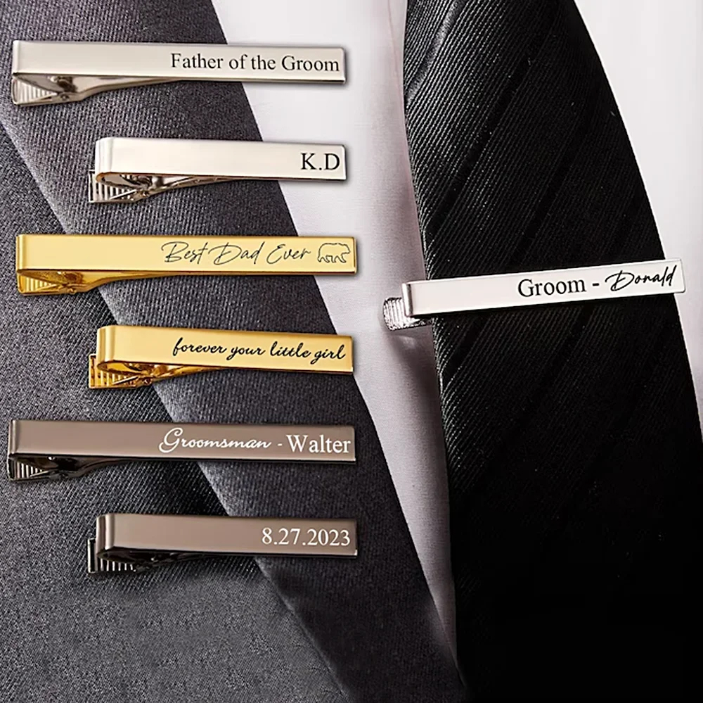 New Custom Carved Name Tie Cli - Men Accessories Name avis et prix