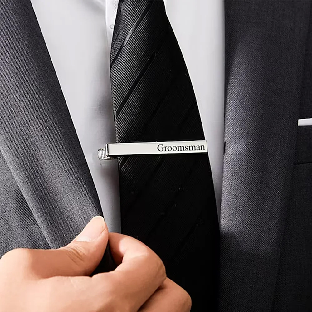 New Custom Carved Name Tie Cli - Men Accessories Name avis et prix