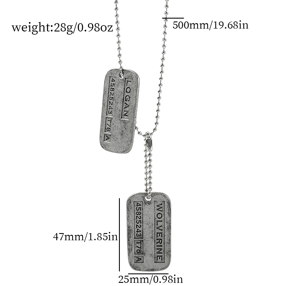 X-Men Wolverine Military Card  - Men Accessories Pendant avis et prix