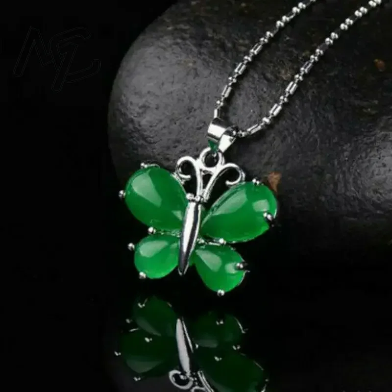 S925 Silver Green Jade Butterf - Men Accessories For Hand avis et prix