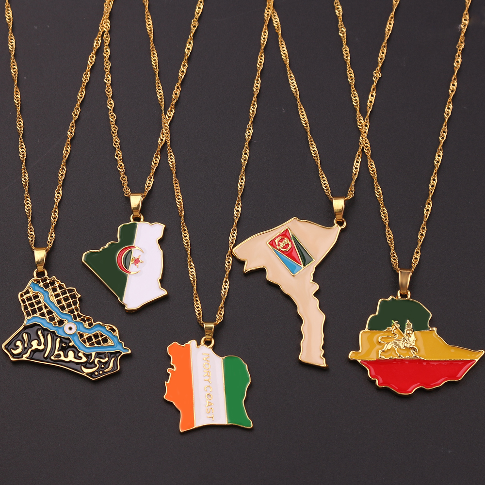 Fashion Trend World Map Neckla - Men Accessories Pendant avis et prix