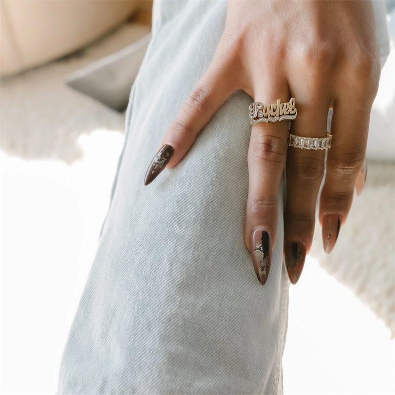 18K Gold Ring With Heart Perso - Men Accessories Name avis et prix