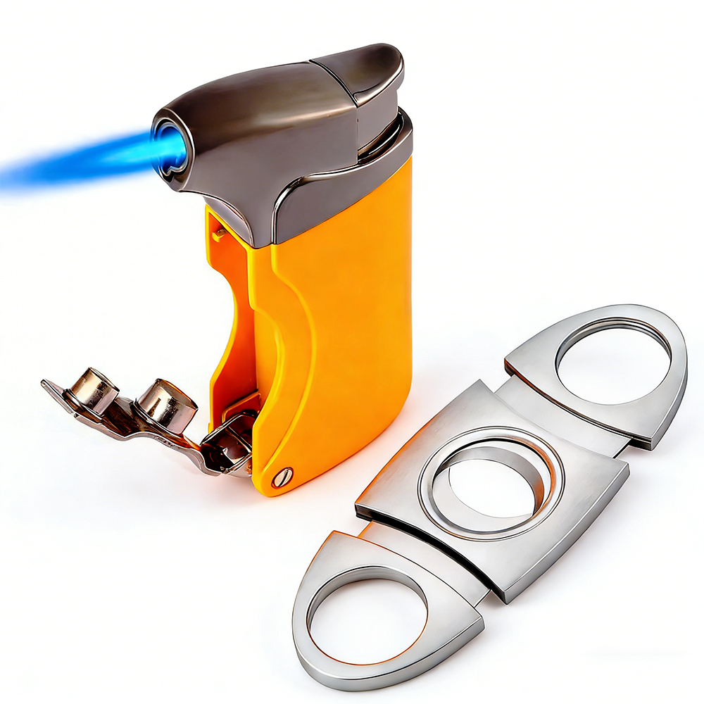 Luxury Cigar Lighter Torch Win - Cigar Cutter Set avis et prix