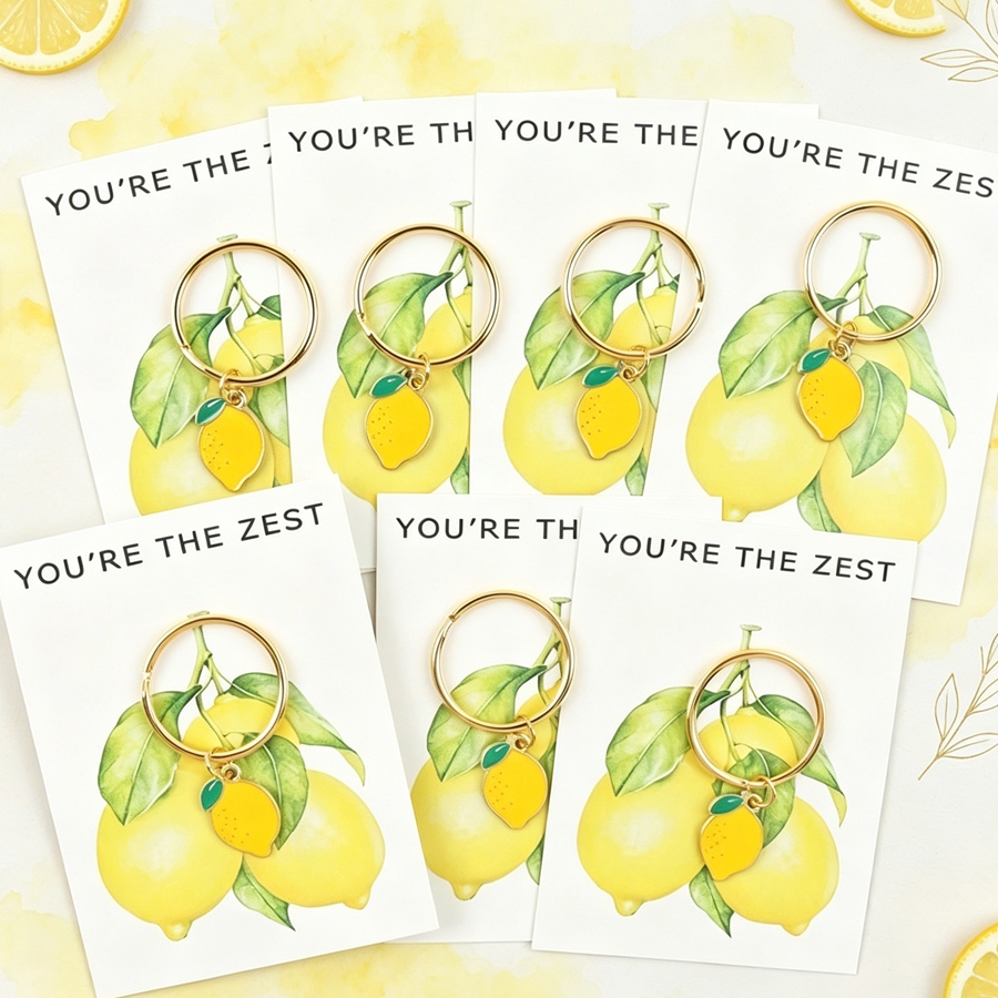 7 Chic Lemon Keychains, Includ - Men Keychain Accessories avis et prix