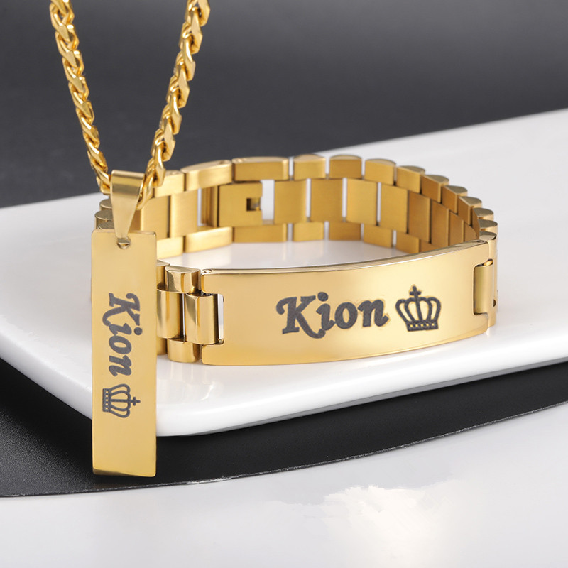 Custom Men Name Necklace Big B - Men'S Accessories Jewelry Bracelet avis et prix