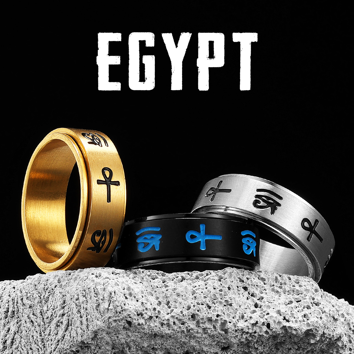 Egypt Eye of Horus Men Rings S - Men'S Accessories Jewelry Egypt avis et prix