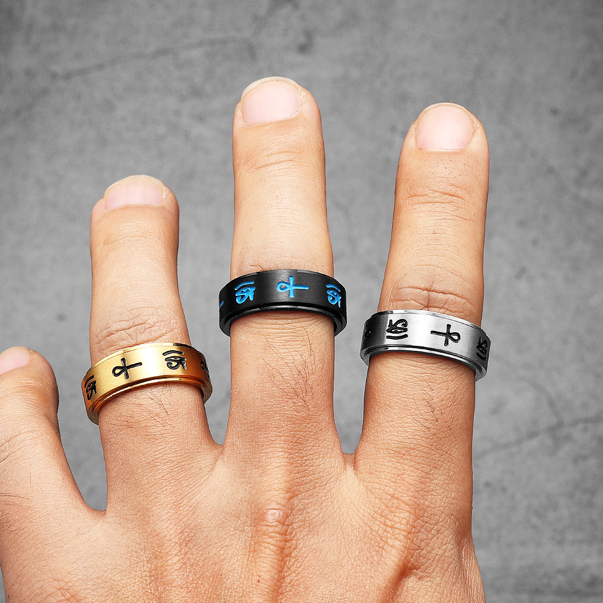 Egypt Eye of Horus Men Rings S - Men'S Accessories Jewelry Egypt avis et prix