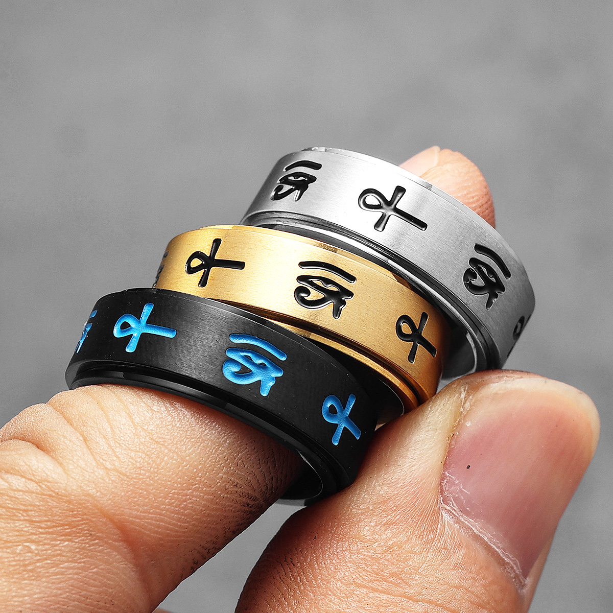 Egypt Eye of Horus Men Rings S - Men'S Accessories Jewelry Egypt avis et prix