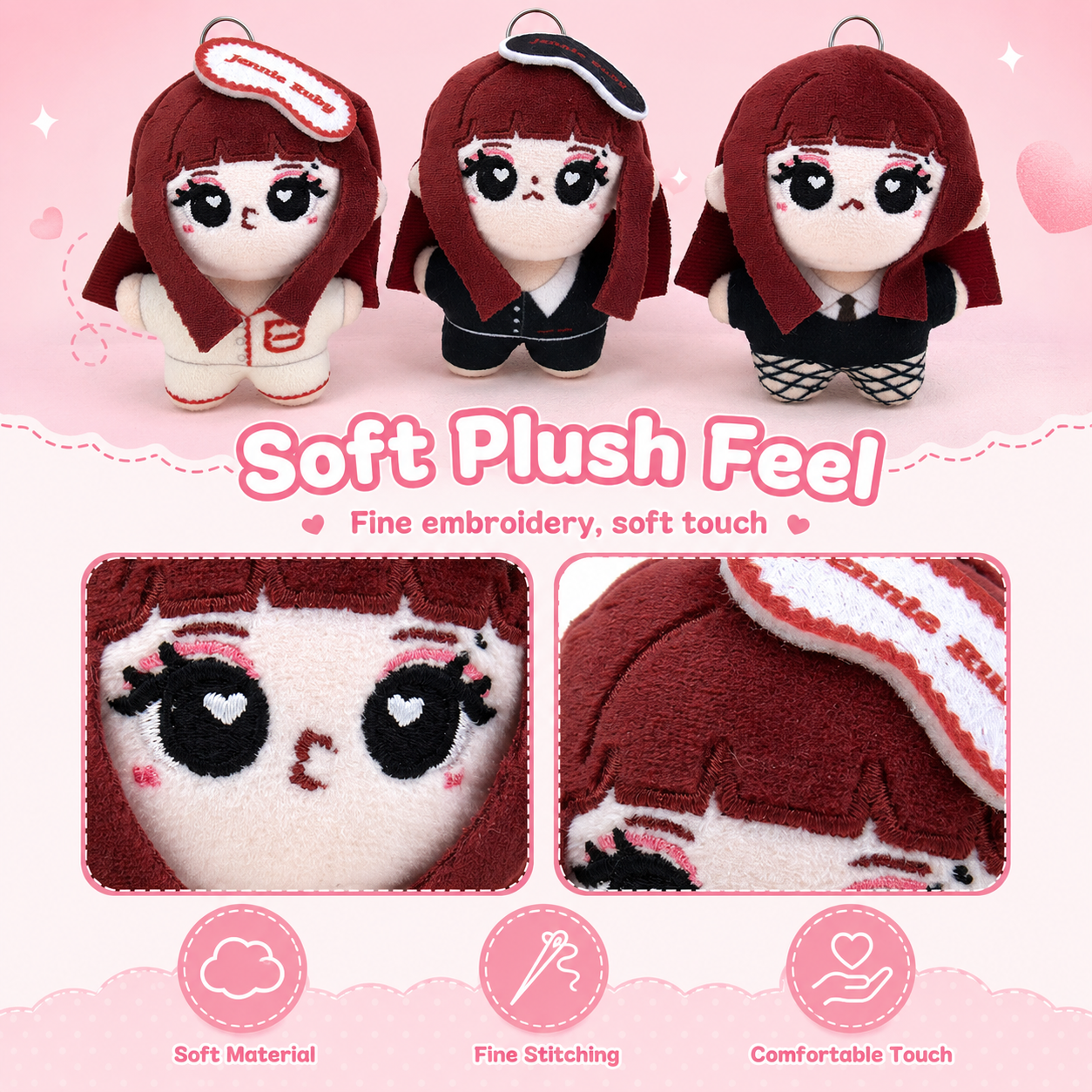 Cute Jennie Ruby Plush Keychai - Men Keychain Accessories avis et prix