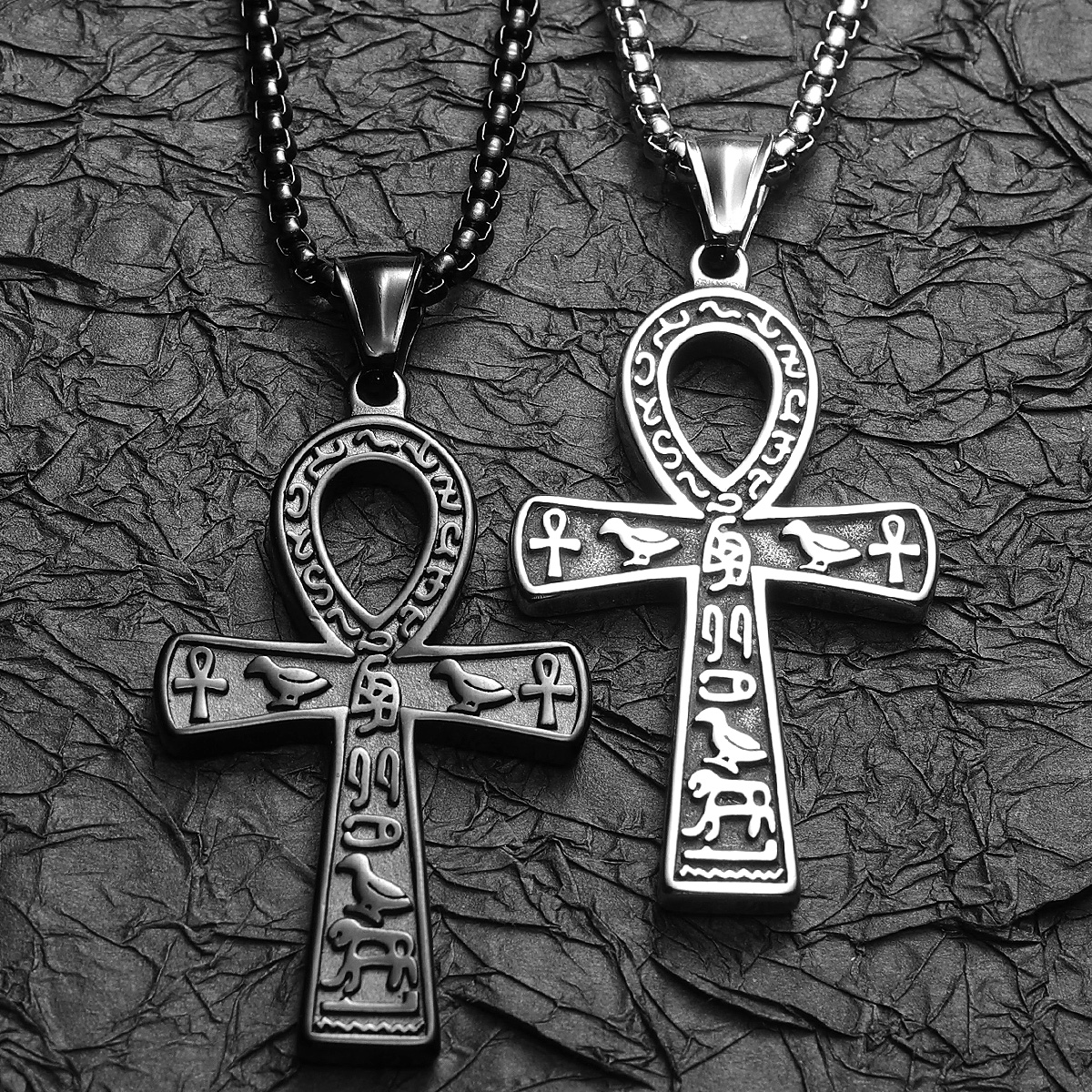 Egypt Cross Men Necklaces Stai - Men'S Accessories Jewelry Egypt avis et prix