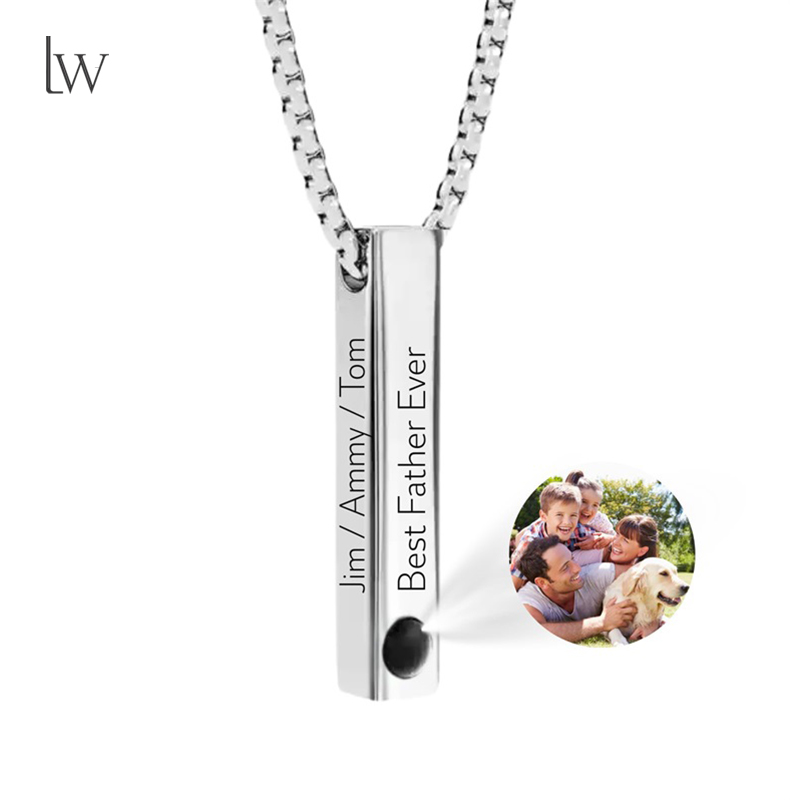 Custom Picture Name Necklace P - Men Accessories Gift Box avis et prix