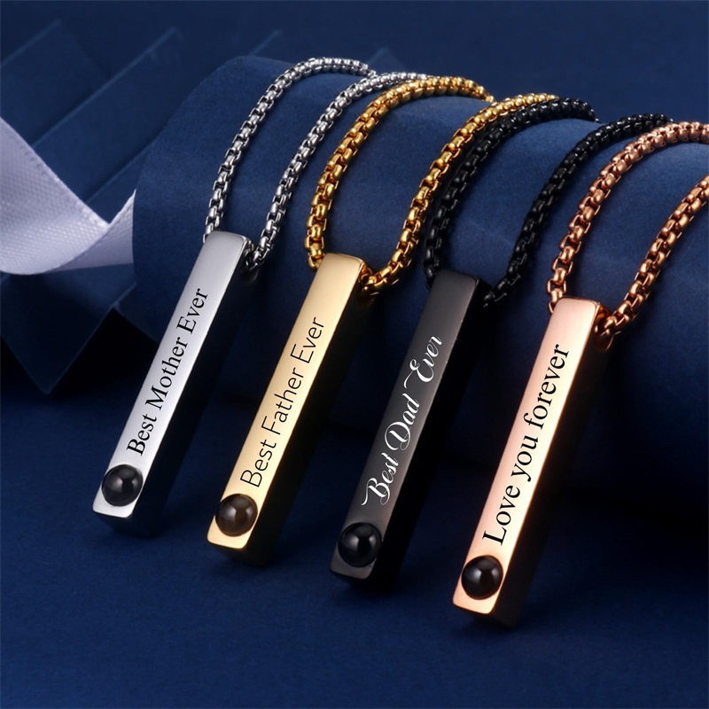 Custom Picture Name Necklace P - Men Accessories Gift Box avis et prix