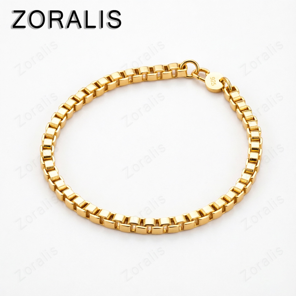 Exquisite 18K Gold 4mm Box Cha - Men Accessories Gift Box avis et prix