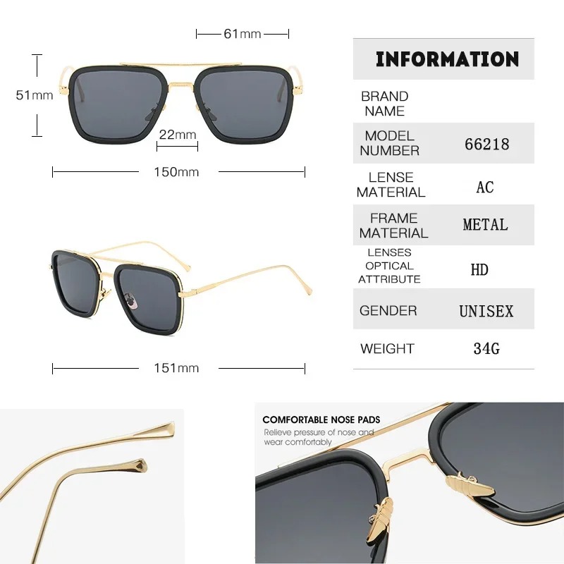 Steam Punk Tony Stark Sunglass - Men'S Accessories Glasses avis et prix