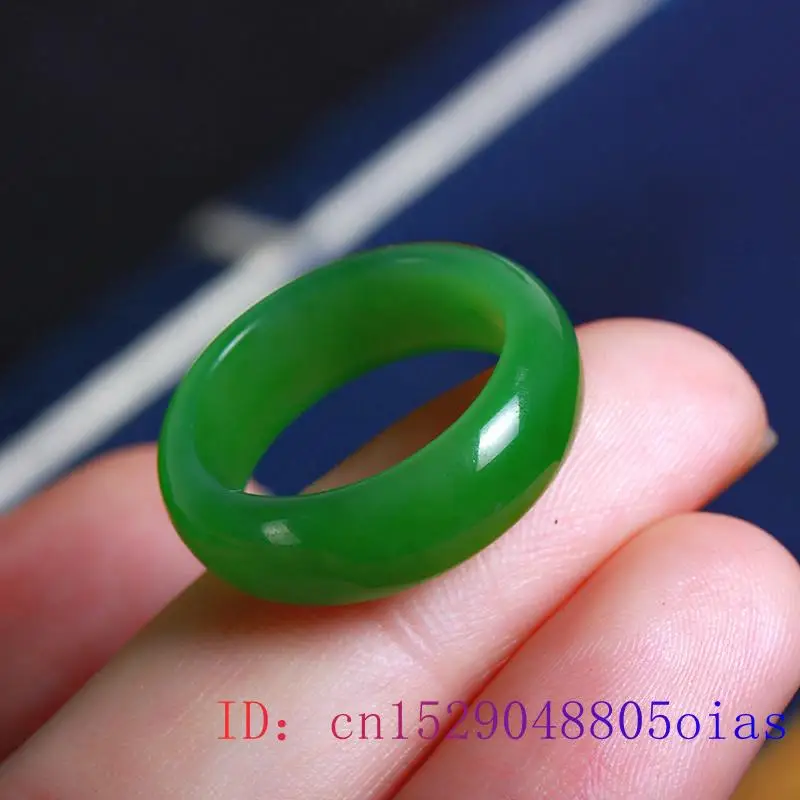 Natural Green Hetian Jade Ring - Men Accessories For Hand avis et prix