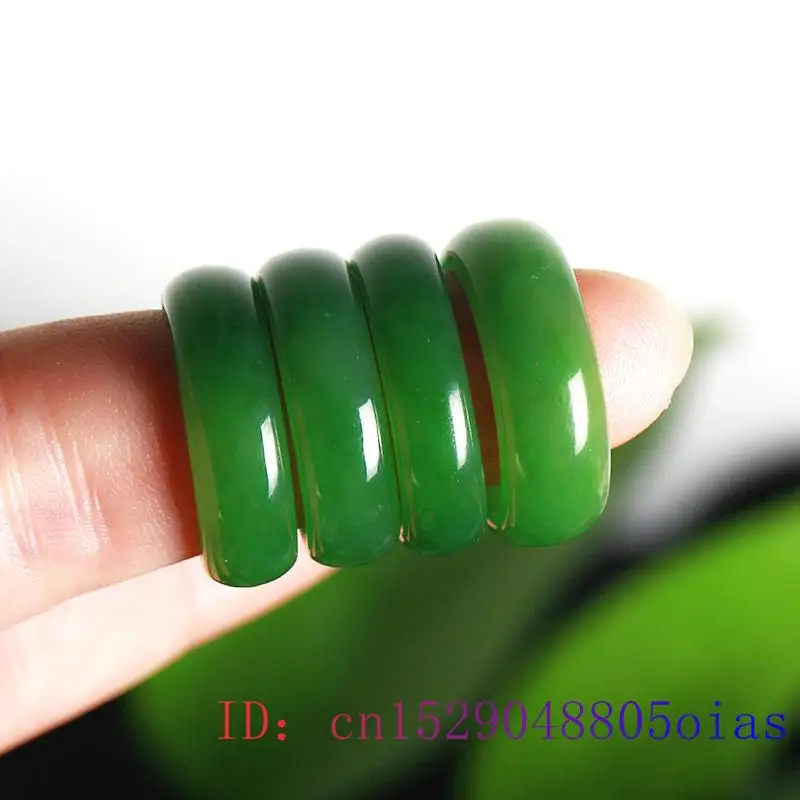 Natural Green Hetian Jade Ring - Men Accessories For Hand avis et prix