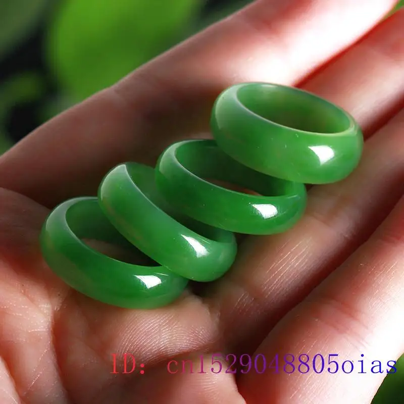 Natural Green Hetian Jade Ring - Men Accessories For Hand avis et prix